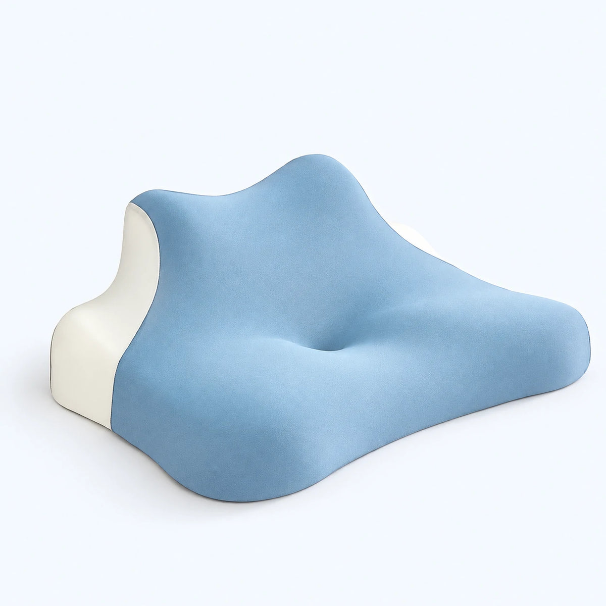 MellowLune ergonomic neck support pillow in light blue
