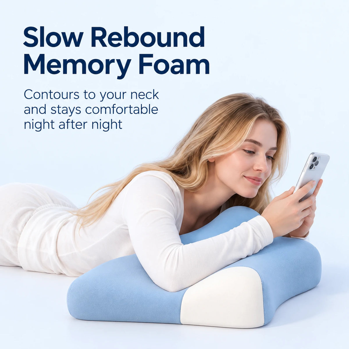 Memory foam surface returning slowly to its shape