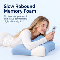 Memory foam surface returning slowly to its shape