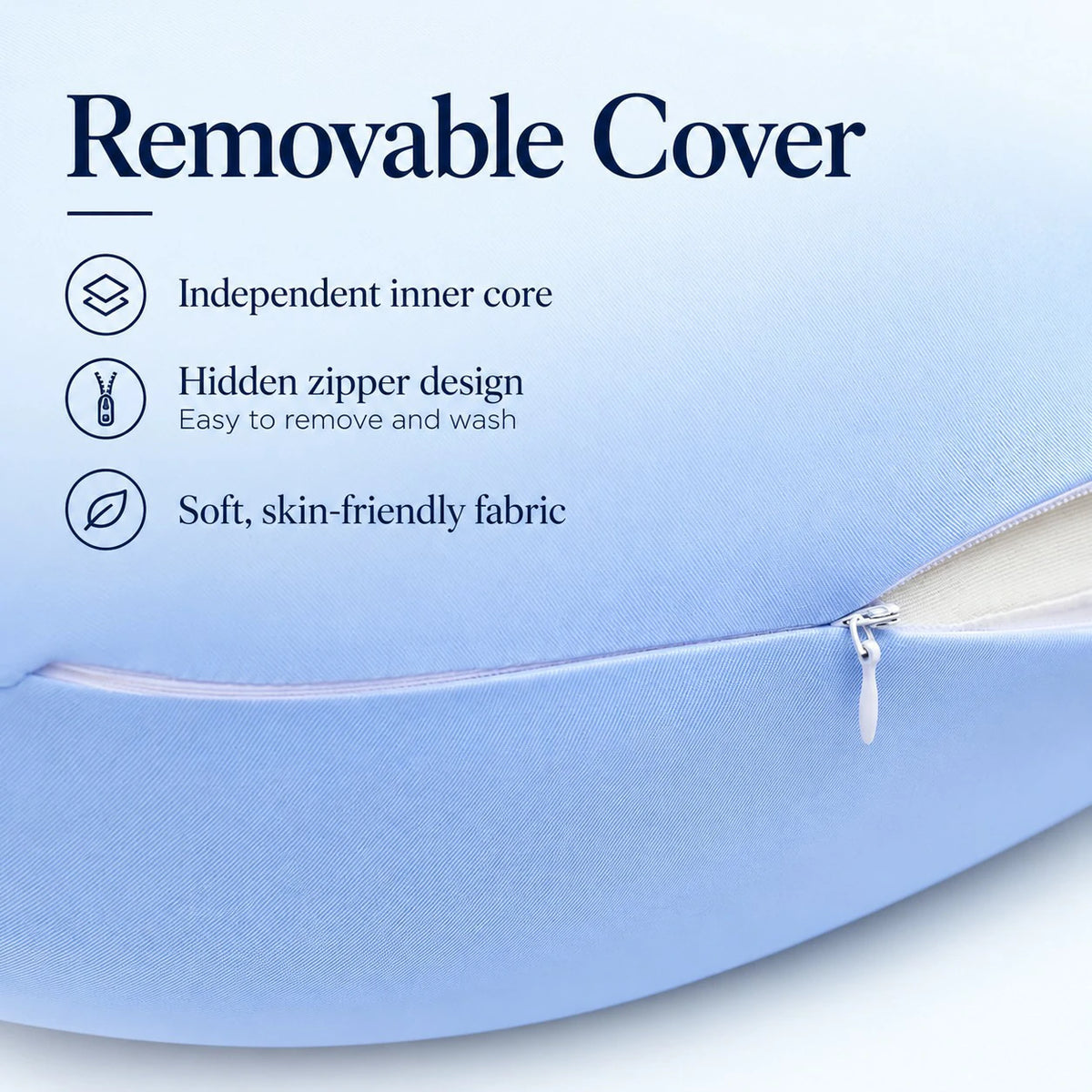 Long Body Pillow for Adults — Knee, Belly & Back Support for Side Sleeping