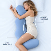 Long Body Pillow for Adults — Knee, Belly & Back Support for Side Sleeping