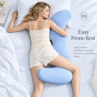 Long Body Pillow for Adults — Knee, Belly & Back Support for Side Sleeping