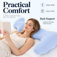 Long Body Pillow for Adults — Knee, Belly & Back Support for Side Sleeping