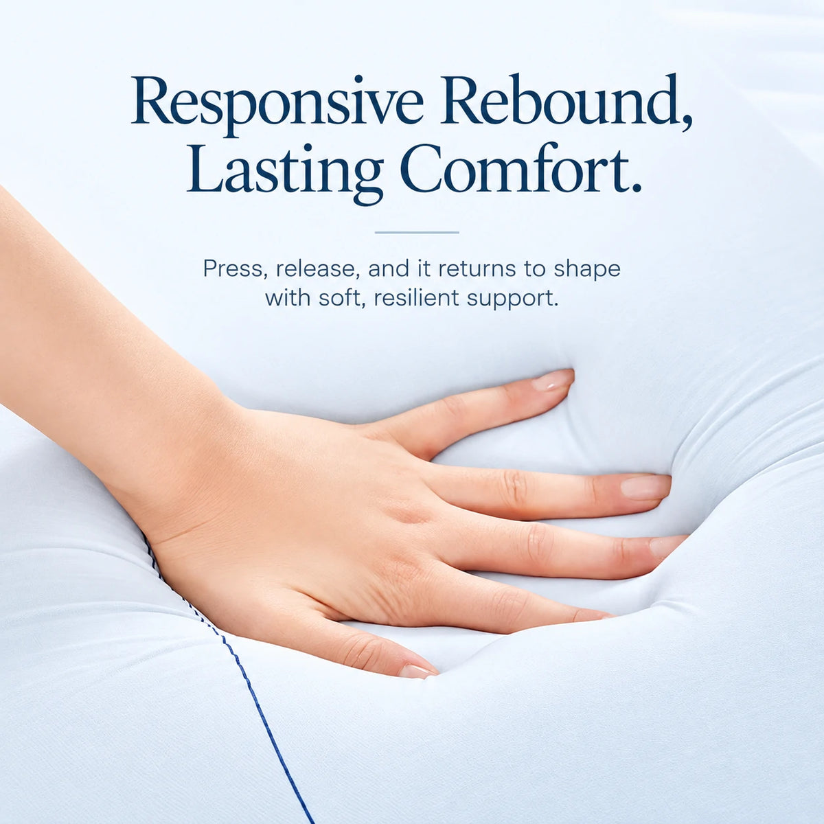 Contour Memory Foam Pillow with Pillowcase — Triple-Layer Slow Rebound