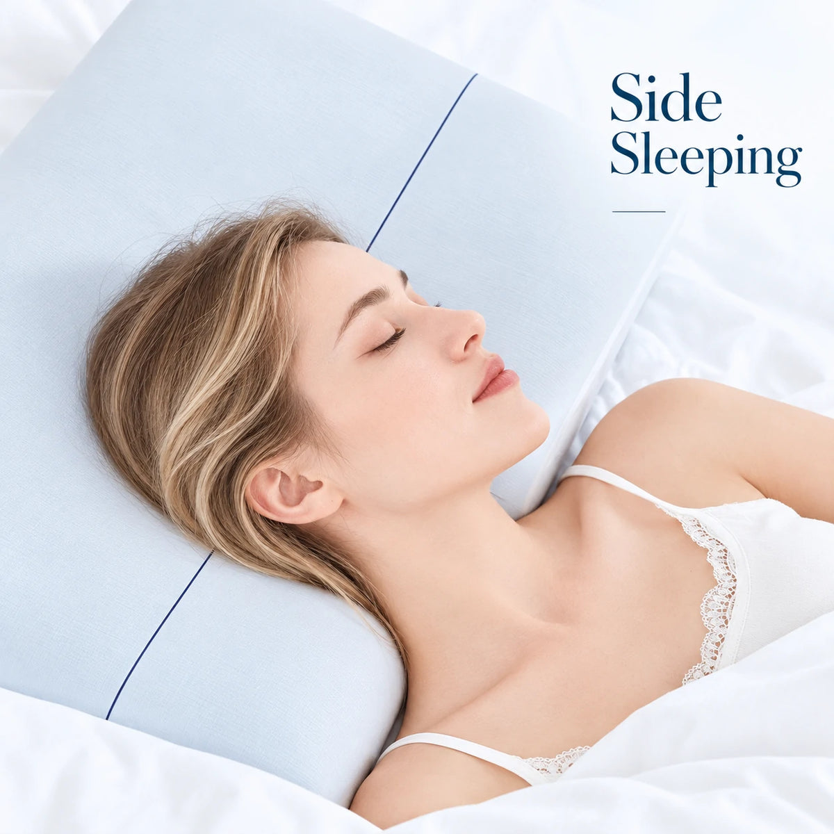 Contour Memory Foam Pillow with Pillowcase — Triple-Layer Slow Rebound