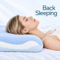 Contour Memory Foam Pillow with Pillowcase — Triple-Layer Slow Rebound