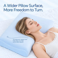 Contour Memory Foam Pillow with Pillowcase — Triple-Layer Slow Rebound